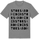 Mid Heather Gray t-shirt med Storsandheden ordlek t-shirt