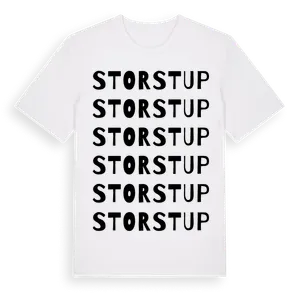 Storstup ordlek t-shirt – ekologisk bomull t-shirt från Pinshirt