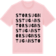 Pink Cotton t-shirt med Storsugnsstugan ordlek t-shirt