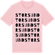 Pink Cotton t-shirt med Storsund ordlek t-shirt
