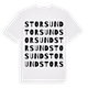 White t-shirt med Storsund ordlek t-shirt