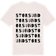 Vintage White t-shirt med Storsund ordlek t-shirt