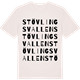Vintage White t-shirt med Stövlingsvallen ordlek t-shirt