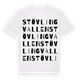 White t-shirt med Stövlingvallen ordlek t-shirt