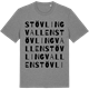 Mid Heather Gray t-shirt med Stövlingvallen ordlek t-shirt