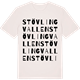 Vintage White t-shirt med Stövlingvallen ordlek t-shirt