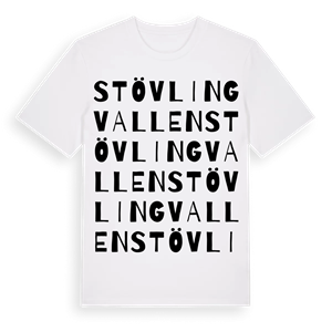 Stövlingvallen ordlek t-shirt – ekologisk bomull t-shirt från Pinshirt