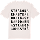 Vintage White t-shirt med Stråbodarna ordlek t-shirt