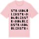 Pink Cotton t-shirt med Strandkölen ordlek t-shirt