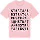 Pink Cotton t-shirt med Stråtjärn ordlek t-shirt