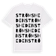 White t-shirt med Strömsheden ordlek t-shirt