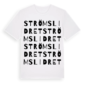 Strömslidret ordlek t-shirt – ekologisk bomull t-shirt från Pinshirt