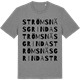 Mid Heather Gray t-shirt med Strömsnäsgrinda ordlek t-shirt