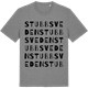 Mid Heather Gray t-shirt med Stubbsveden ordlek t-shirt