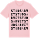 Pink Cotton t-shirt med Studsarvet ordlek t-shirt