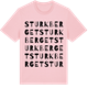 Pink Cotton t-shirt med Sturkberget ordlek t-shirt