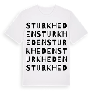 Sturkheden ordlek t-shirt – ekologisk bomull t-shirt från Pinshirt
