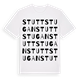 White t-shirt med Stuttstugan ordlek t-shirt