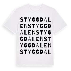 Styggdalen ordlek t-shirt – ekologisk bomull t-shirt från Pinshirt