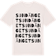 Vintage White t-shirt med Sundänget ordlek t-shirt