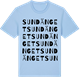 Blue Soul t-shirt med Sundänget ordlek t-shirt
