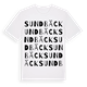 White t-shirt med Sundbäck ordlek t-shirt