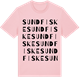 Pink Cotton t-shirt med Sundfiske ordlek t-shirt