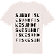 Vintage White t-shirt med Sundfiske ordlek t-shirt
