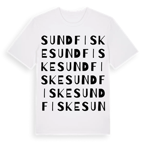 Sundfiske ordlek t-shirt – ekologisk bomull t-shirt från Pinshirt