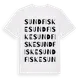 White t-shirt med Sundfiske ordlek t-shirt