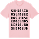 Pink Cotton t-shirt med Sundsberg ordlek t-shirt