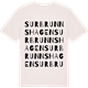 Vintage White t-shirt med Surbrunnshagen ordlek t-shirt