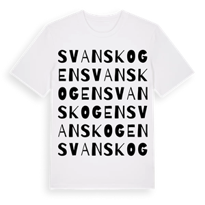 Svanskogen ordlek t-shirt – ekologisk bomull t-shirt från Pinshirt