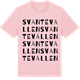 Pink Cotton t-shirt med Svantevallen ordlek t-shirt