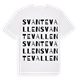 White t-shirt med Svantevallen ordlek t-shirt