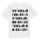 White t-shirt med Svärdsjöbodarna ordlek t-shirt