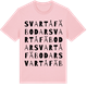 Pink Cotton t-shirt med Svartå fäbodar ordlek t-shirt