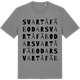 Mid Heather Gray t-shirt med Svartå fäbodar ordlek t-shirt