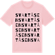 Pink Cotton t-shirt med Svartåsen ordlek t-shirt