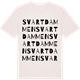 Vintage White t-shirt med Svartdammen ordlek t-shirt