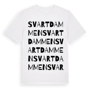 Svartdammen ordlek t-shirt – ekologisk bomull t-shirt från Pinshirt