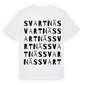 Svartnäs ordlek t-shirt – ekologisk bomull t-shirt från Pinshirt
