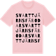 Pink Cotton t-shirt med Svarttjärns fäbodar ordlek t-shirt
