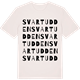 Vintage White t-shirt med Svartudden ordlek t-shirt