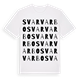 White t-shirt med Svarvarbo ordlek t-shirt