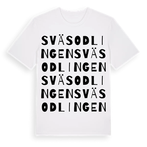 Sväsodlingen ordlek t-shirt – ekologisk bomull t-shirt från Pinshirt