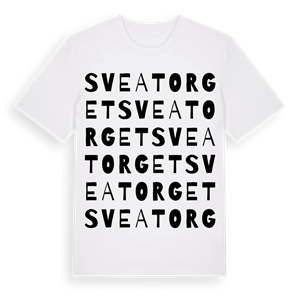 Sveatorget ordlek t-shirt – ekologisk bomull t-shirt från Pinshirt