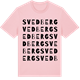 Pink Cotton t-shirt med Svedberg ordlek t-shirt