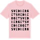 Pink Cotton t-shirt med Svedberget ordlek t-shirt