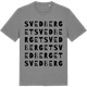 Mid Heather Gray t-shirt med Svedberget ordlek t-shirt